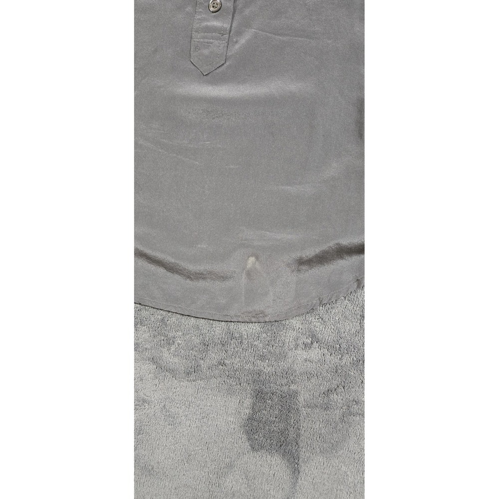 Banana Republic Womens 100% Silk M Petite Blouse Button Up Double Pocket Sheer - Picture 4 of 10